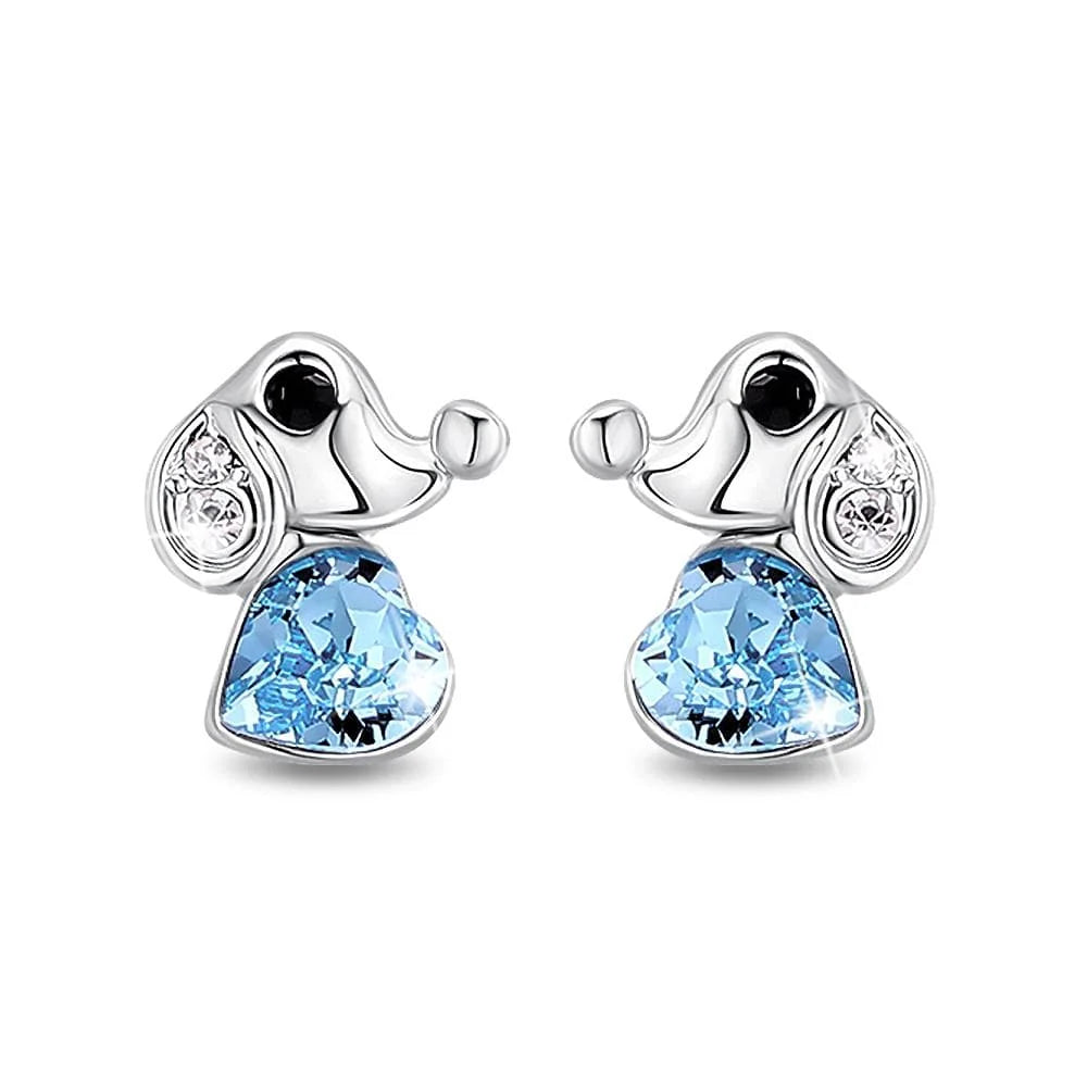 Boxed Cute Elephant Necklace and Earrings Set Embellished with SWAROVSKI® crystals
