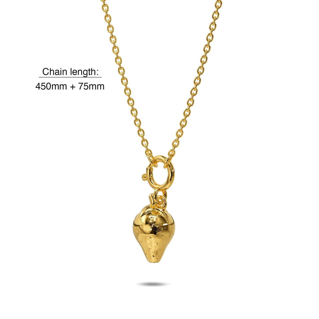 Bullion Gold Strawberry Gold Charm Necklace