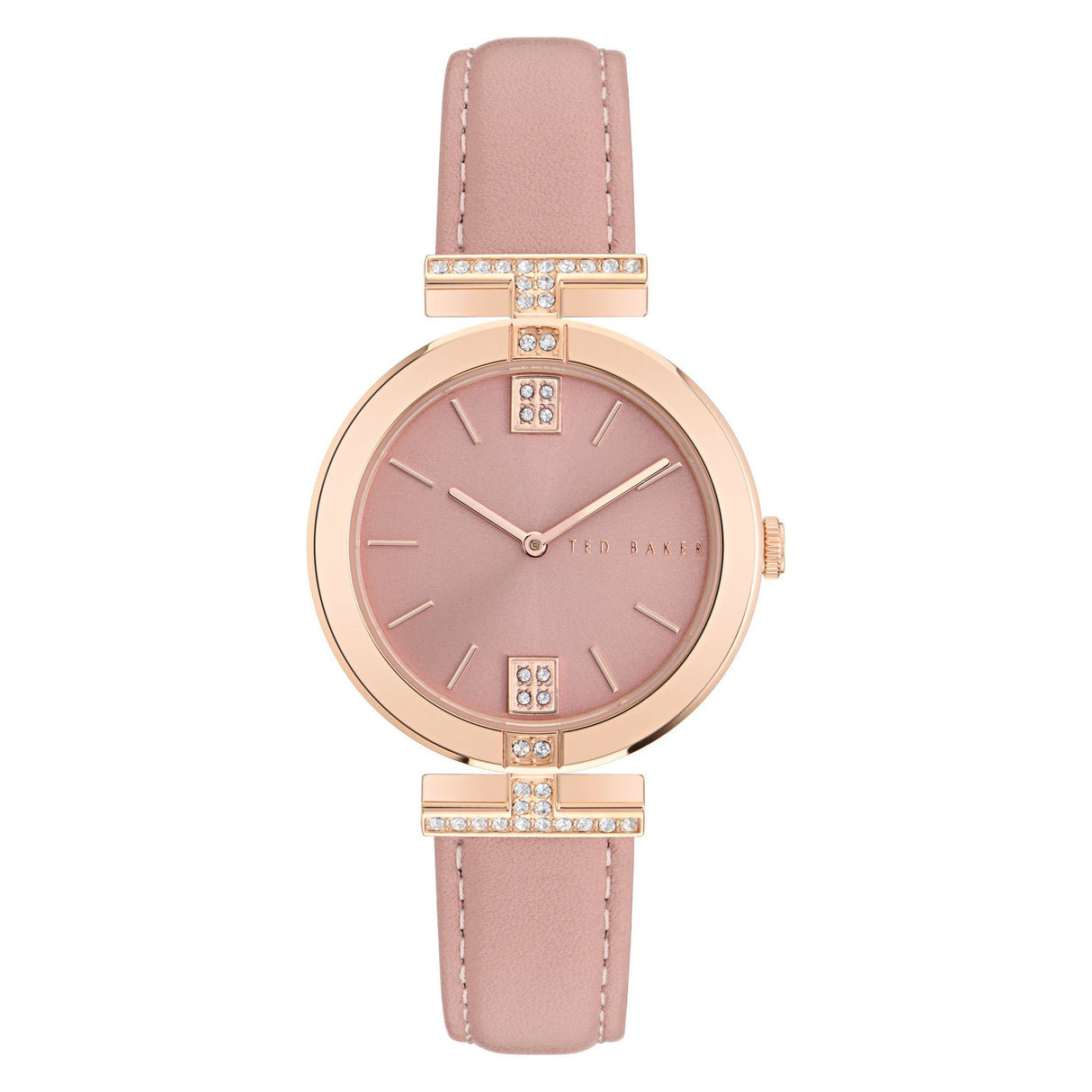 Ted Baker Womens Ted Baker Womens Darbey - Rose Gold Tone & Pink Leather