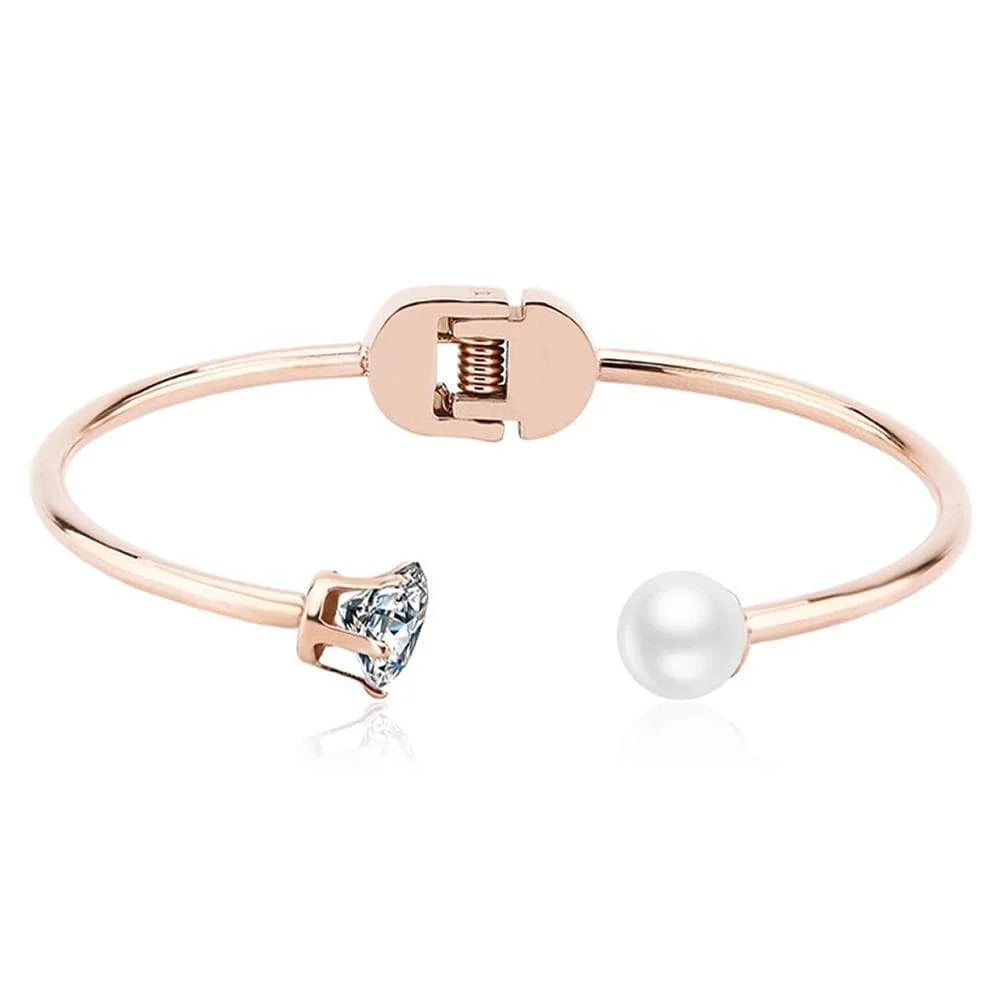 Bullion Gold Pearl And Sparks Bangle