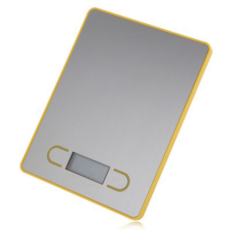 5Kg Stainless Steel Electronic Kitchen Scale 1G Graduation Backlit Lcd 5000G - Yellow