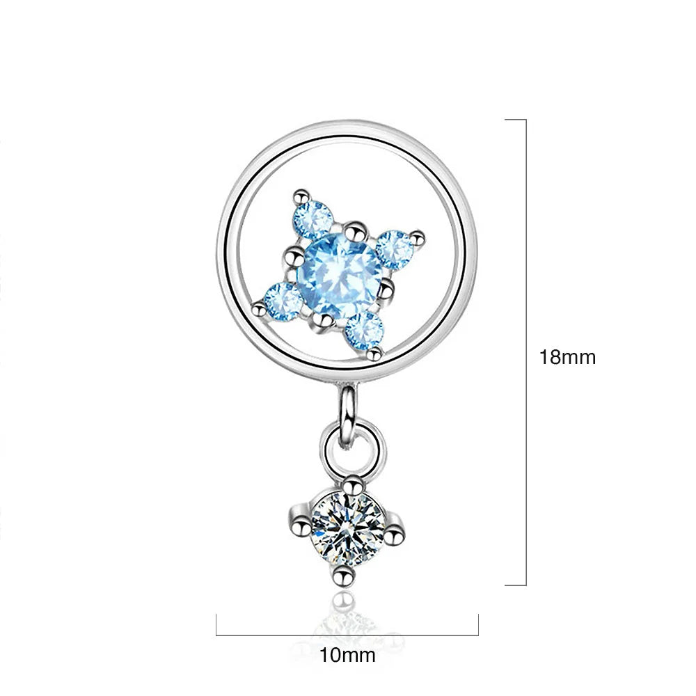 Bullion Gold Delightful Baby Blue Drop Earrings