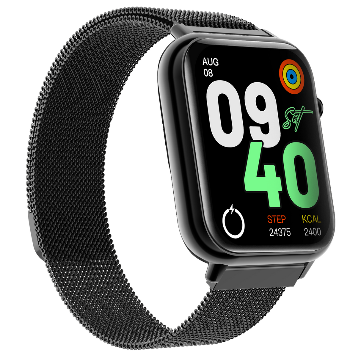 Bluetooth Smart Watch 2.1" Touch Screen Call Heart Rate Blood Pressure BT 5.0 - Black Metal