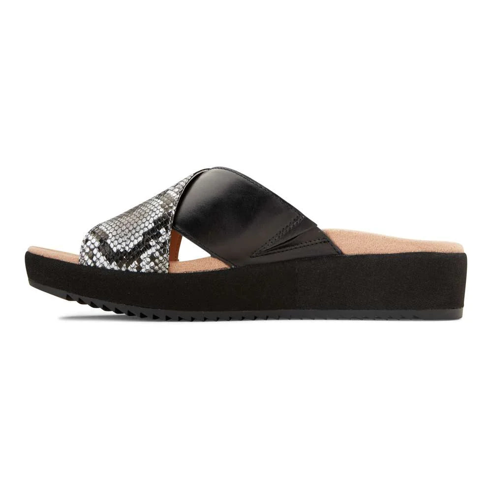 Vionic Hayden Platform Slide - Natural Snake