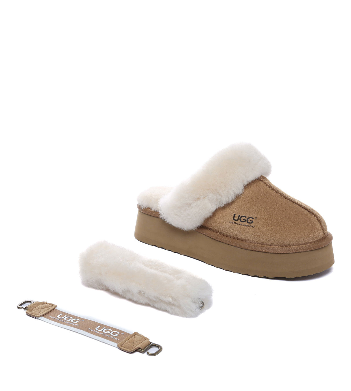 Australian Shepherd UGG Musa platform - Chestnut
