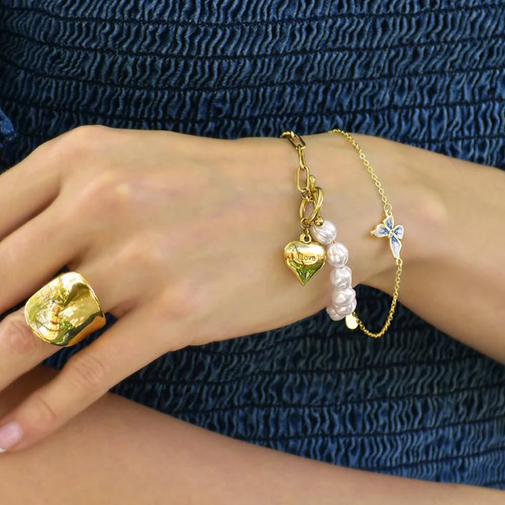 Bullion Gold Folded Ring in Gold