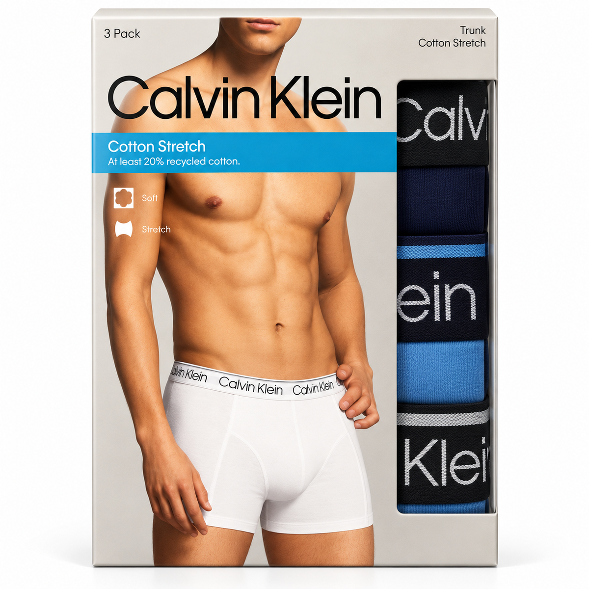 Calvin Klein Underwear Men's Balance 3-Pack Trunk - Pct/Dft/Sil