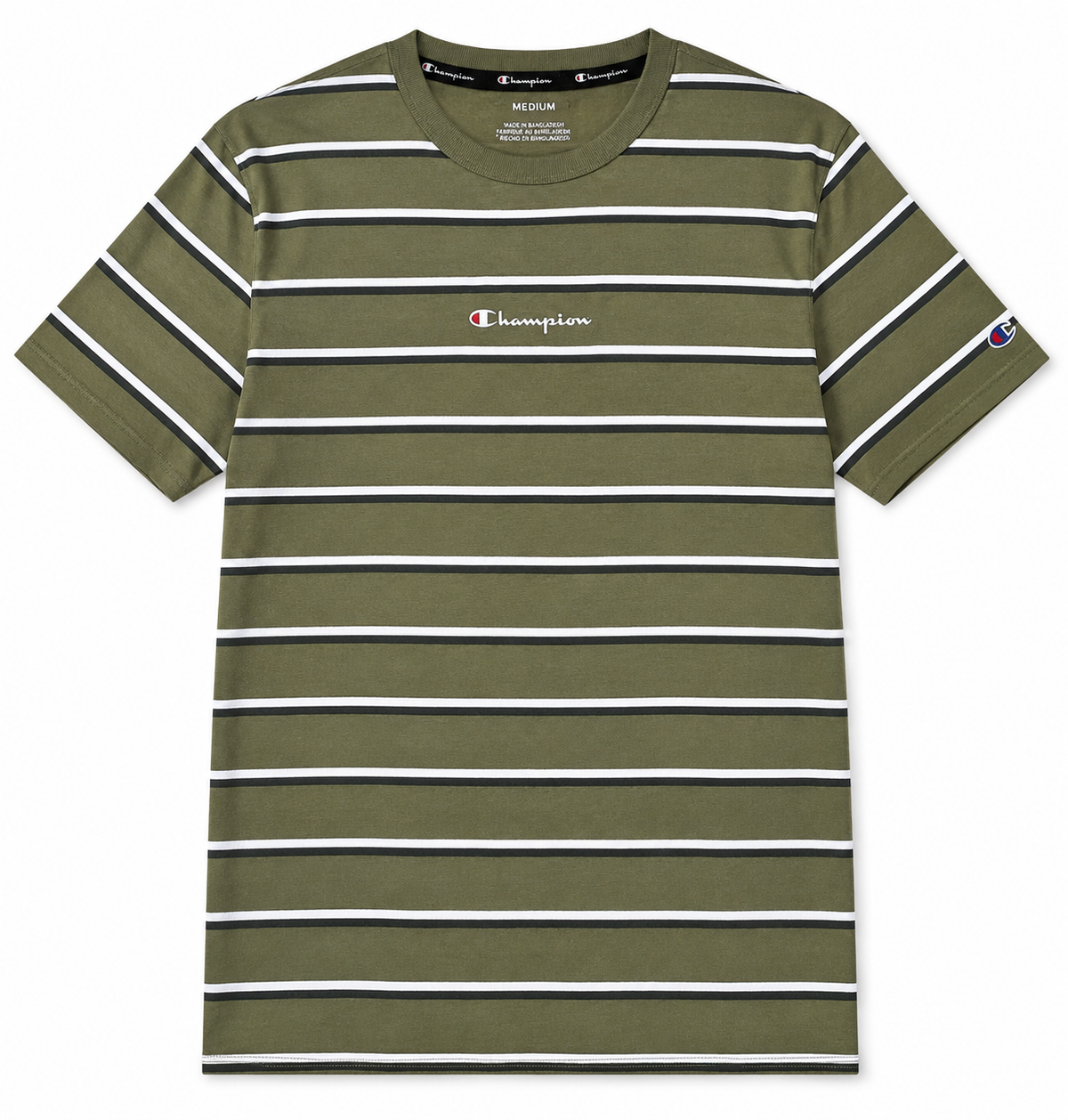 Champion Men's Script Stripe Tee - Stripe Xo5