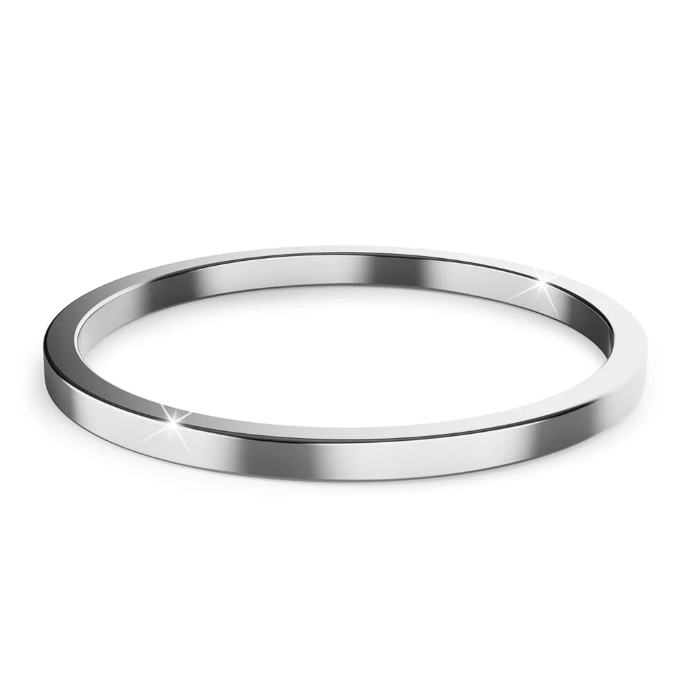 Bullion Gold White Gold Simplicity Slim Ring