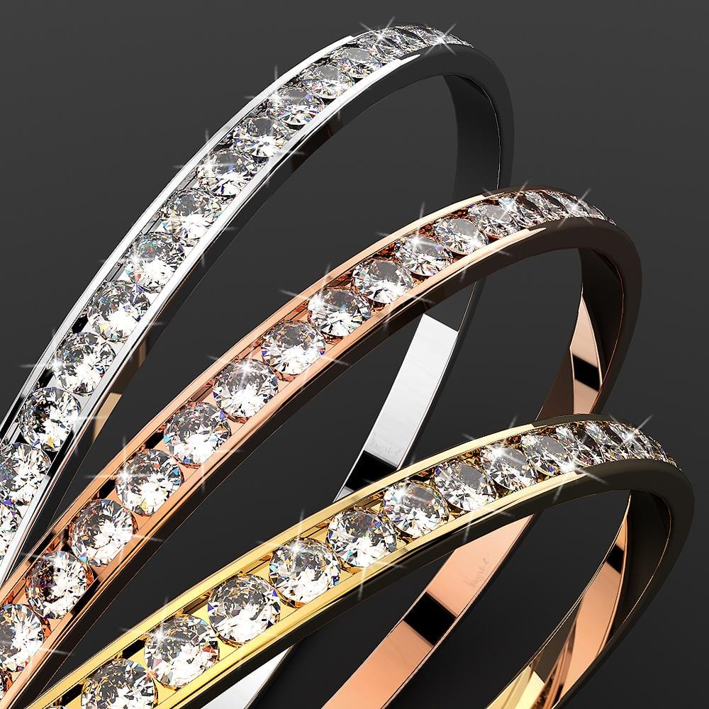 Boxed Aurelle Bangle and Hoops Set Embellished with SWAROVSKI® Crystals