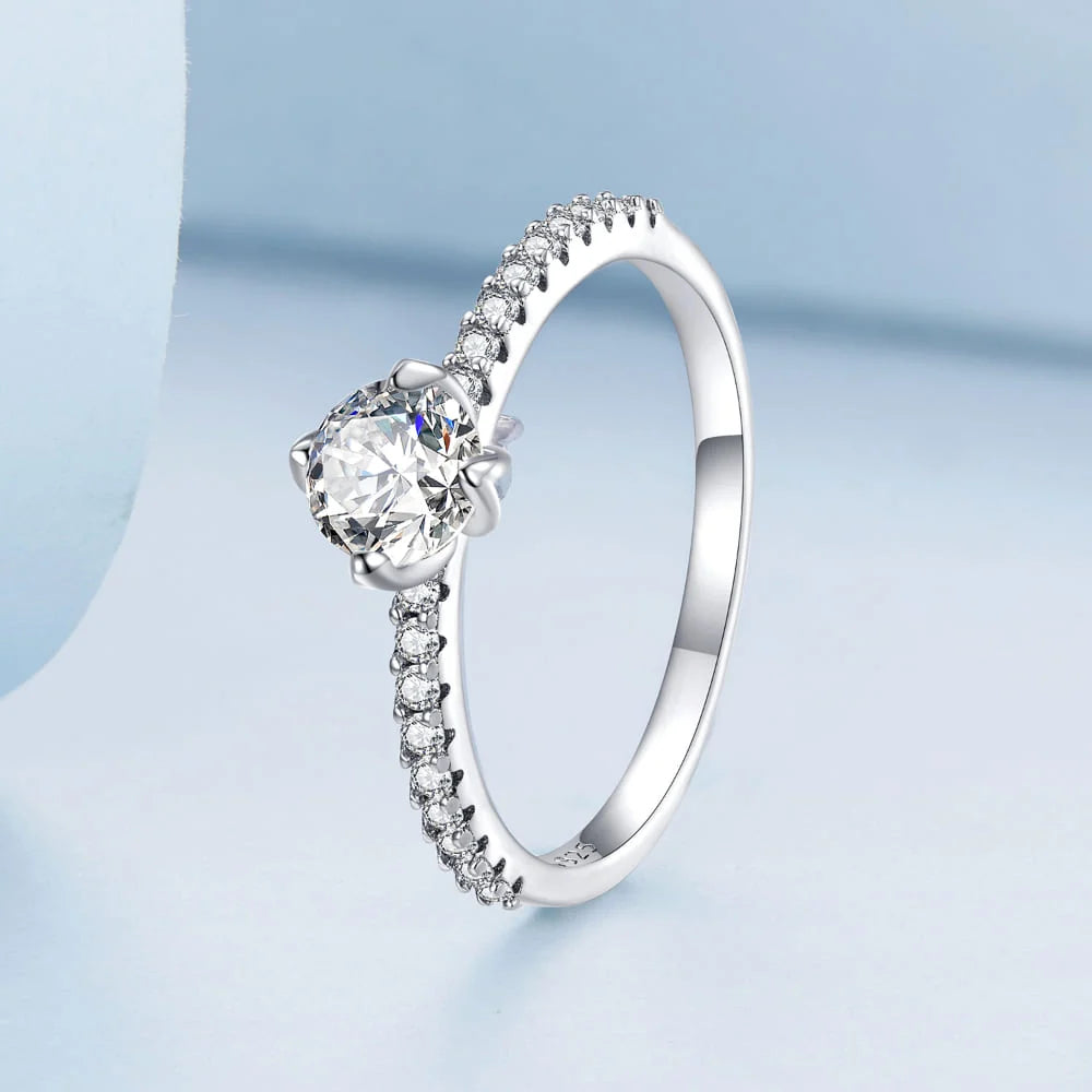 Solid 925 Sterling Silver Zircon Brilliance Ring