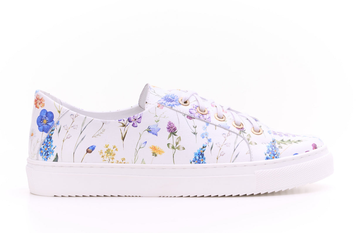 Bosccolo Womens Sneakers - White Flowers