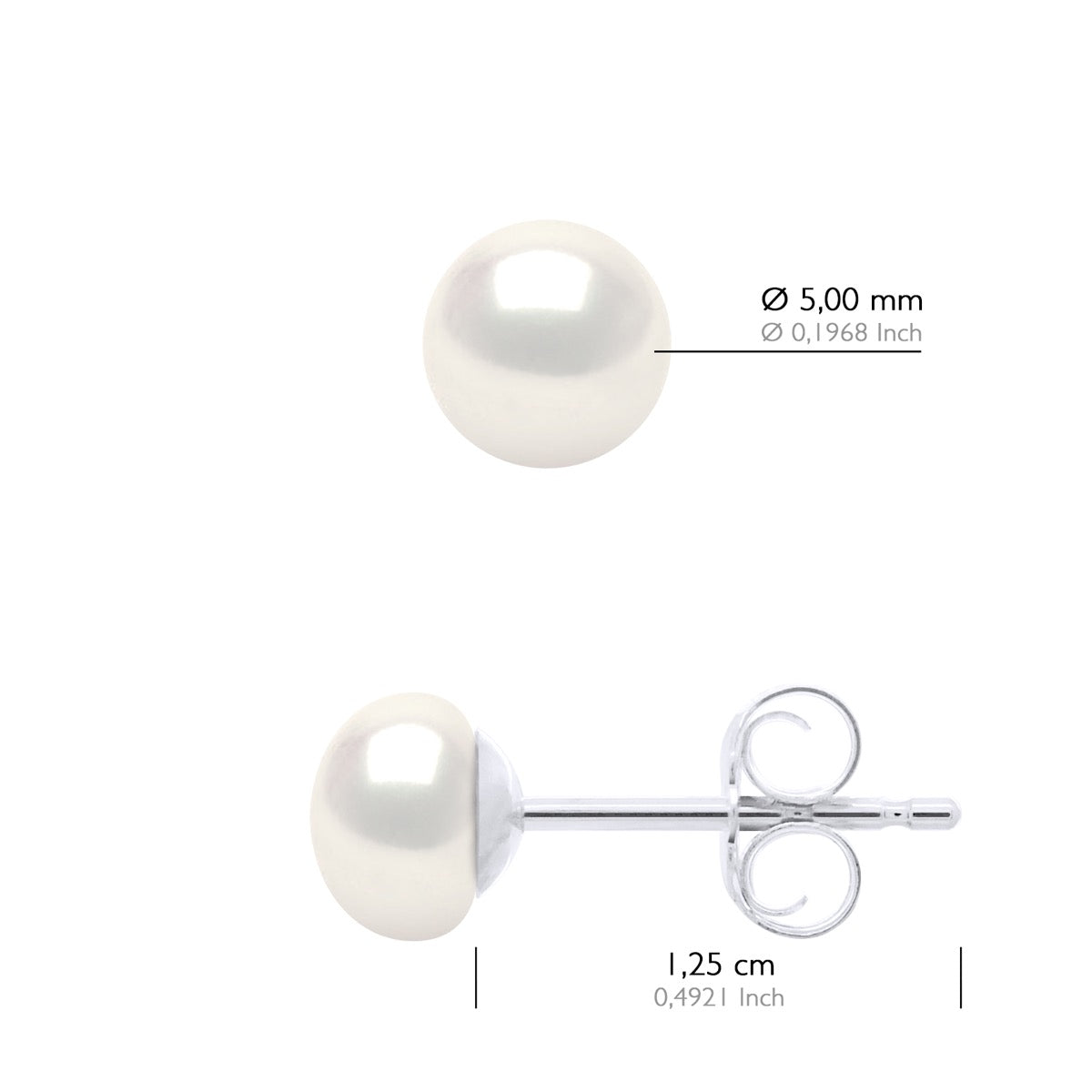 Earrings - Natural Pearl White - Longueur 18 cm