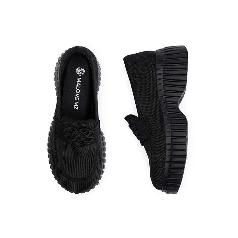 Gentleman Chunky Platform Loafers - Black