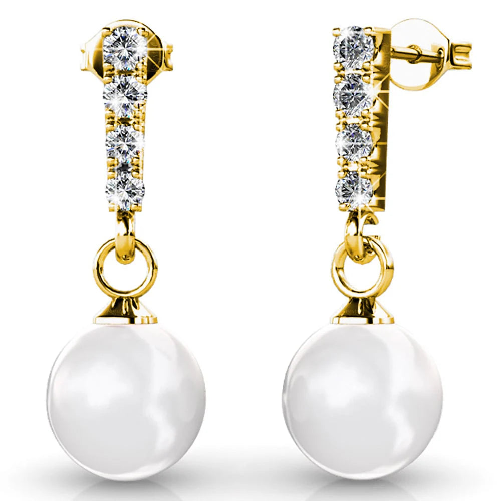 Krystal Couture Lustrous Earrings Embellished with SWAROVSKI Crystals