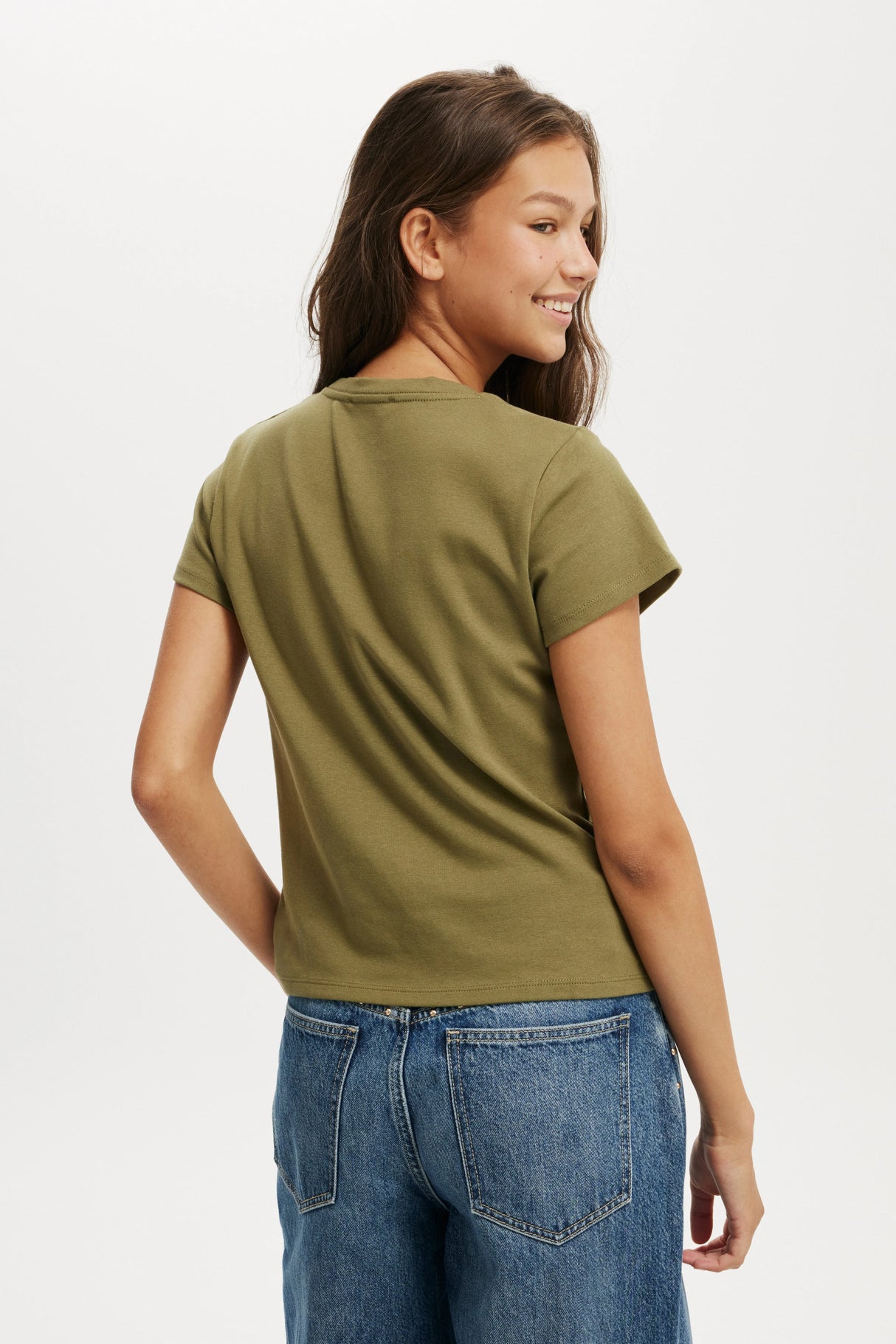 Cotton On Women's 90 S Baby Tee - Cactus Green