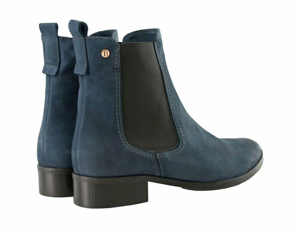 Bosccolo Womens Boots Elastic-Sides - Blue