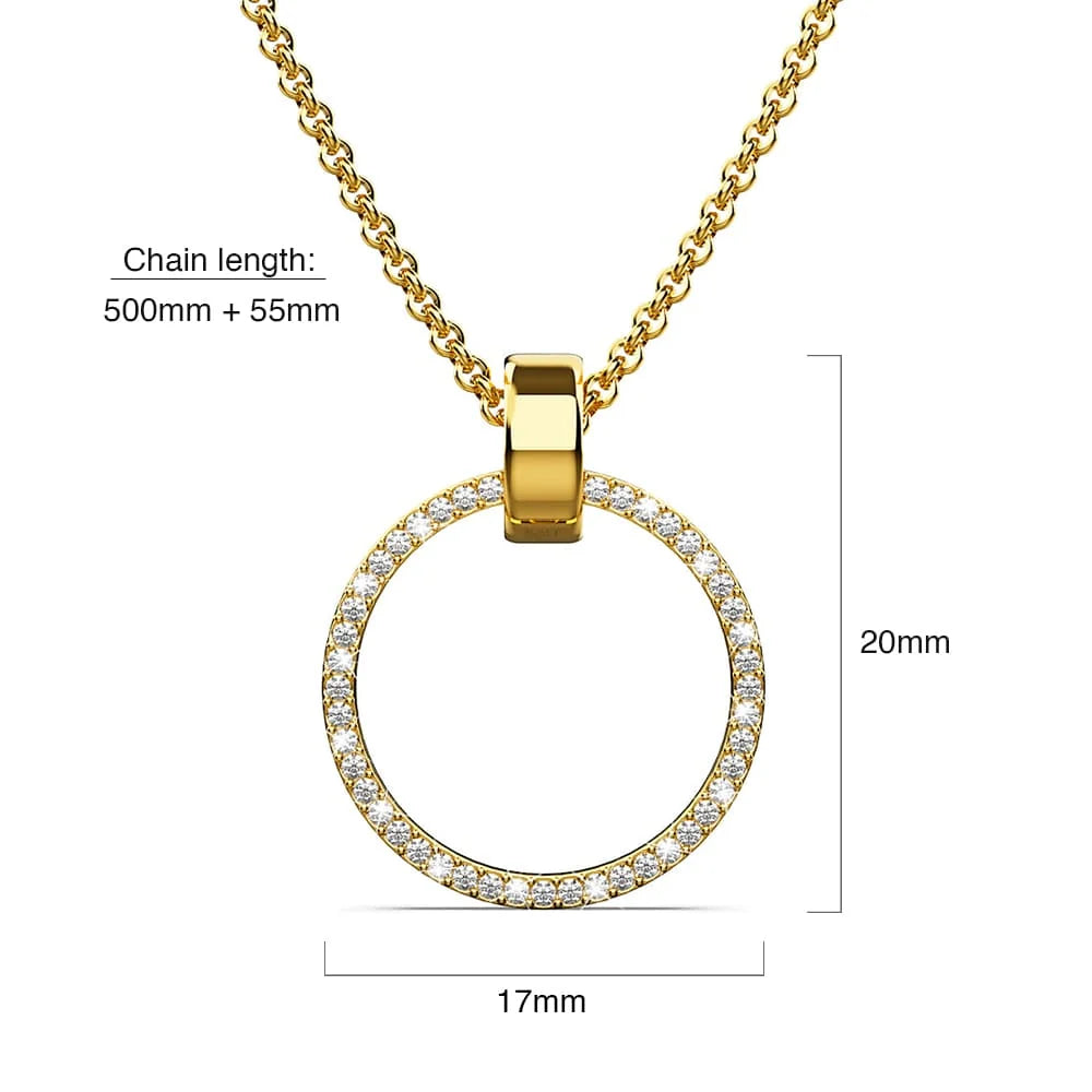Boxed Orbit Earrings, Bracelet & Necklace Set with SWAROVSKI® Crystal in Gold