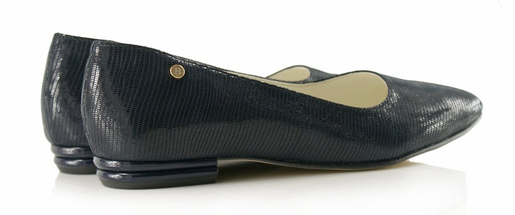 Bosccolo Womens Ballerina Viper - Navy Blue