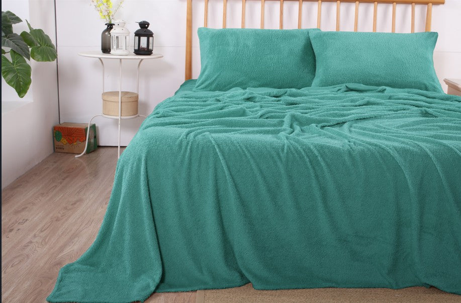 Teddy Fleece Sheet Set - Teal