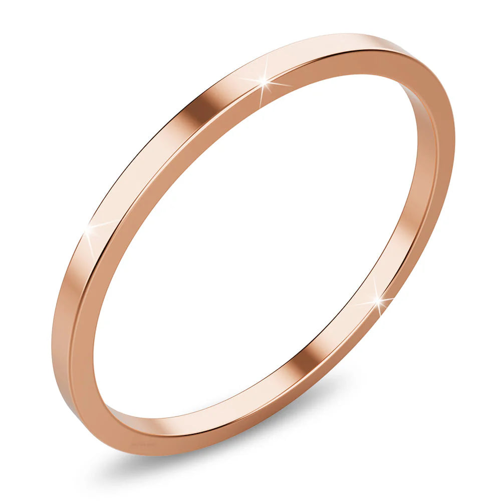 Bullion Gold Rose Gold Simplicity Slim Ring