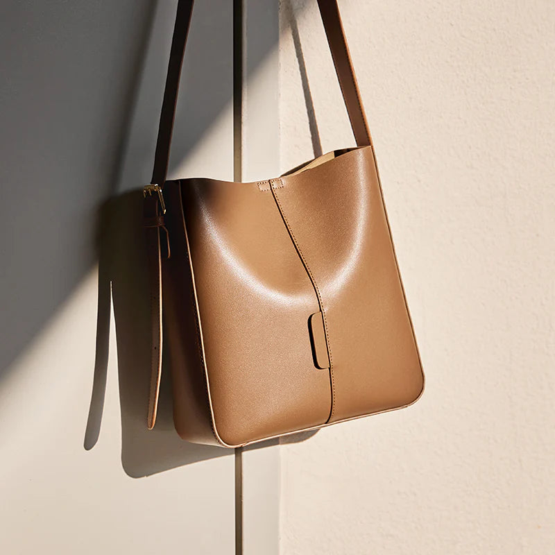 Nalandu Fawn Premium Shopper Bucket Bag - Brown