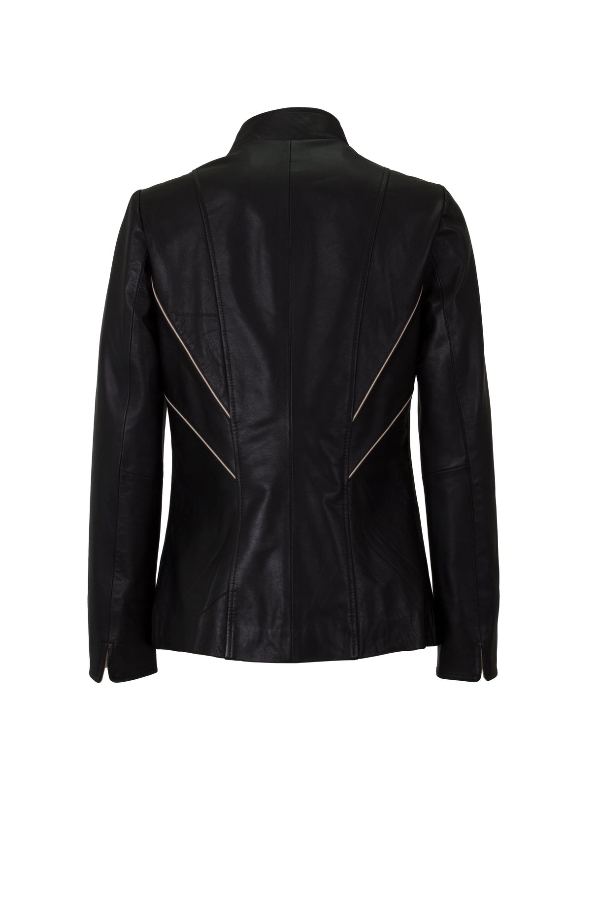 Womens Lightweight Leather Jacket in Black