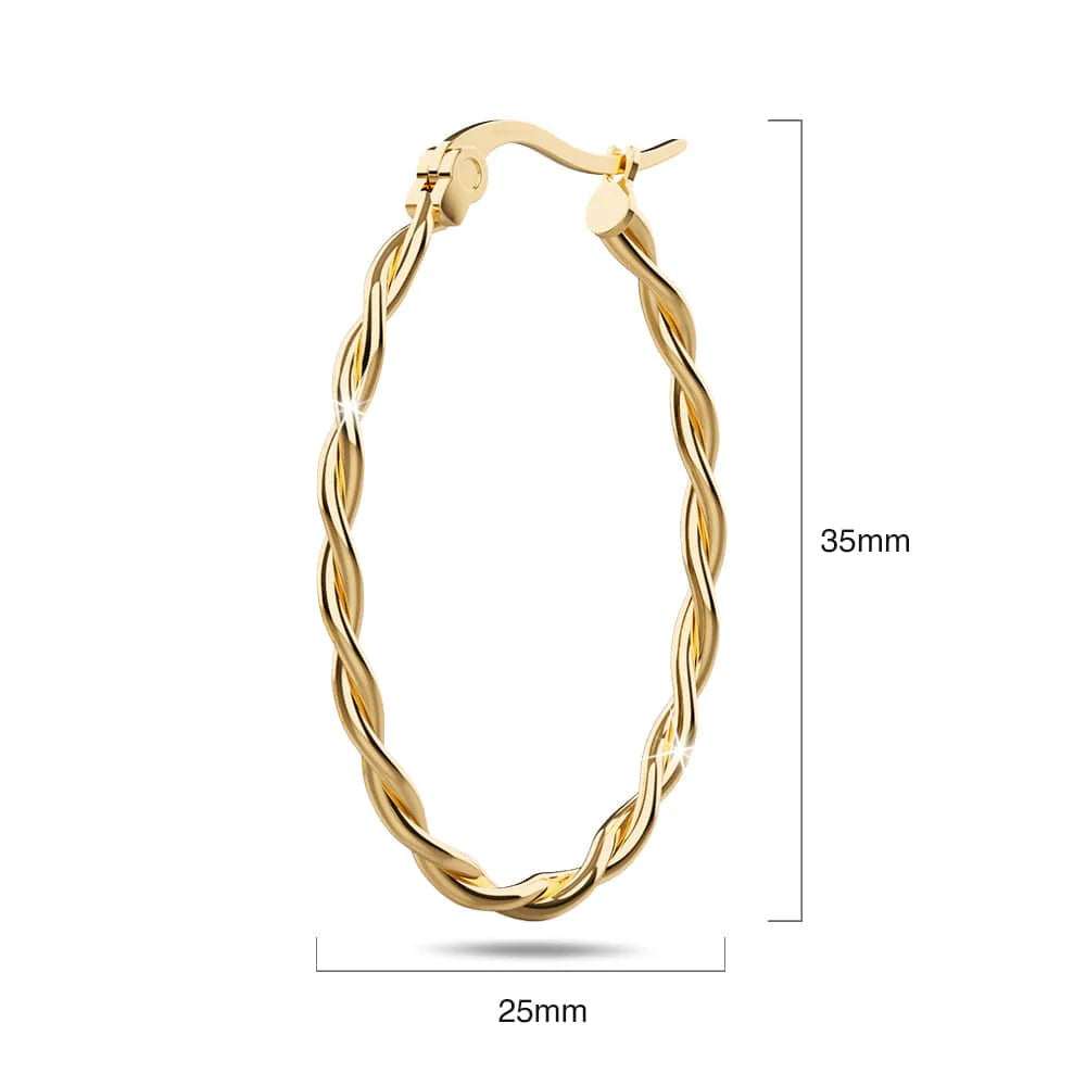 Bullion Gold Fairy Dust Hoop Gold Layered Earrings