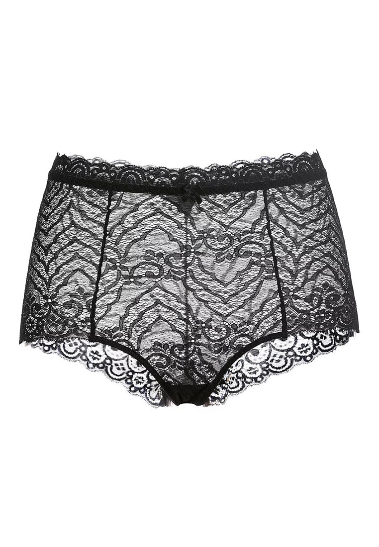 Dear Eve Lingerie Mata Hari Highwaist Panties - Black