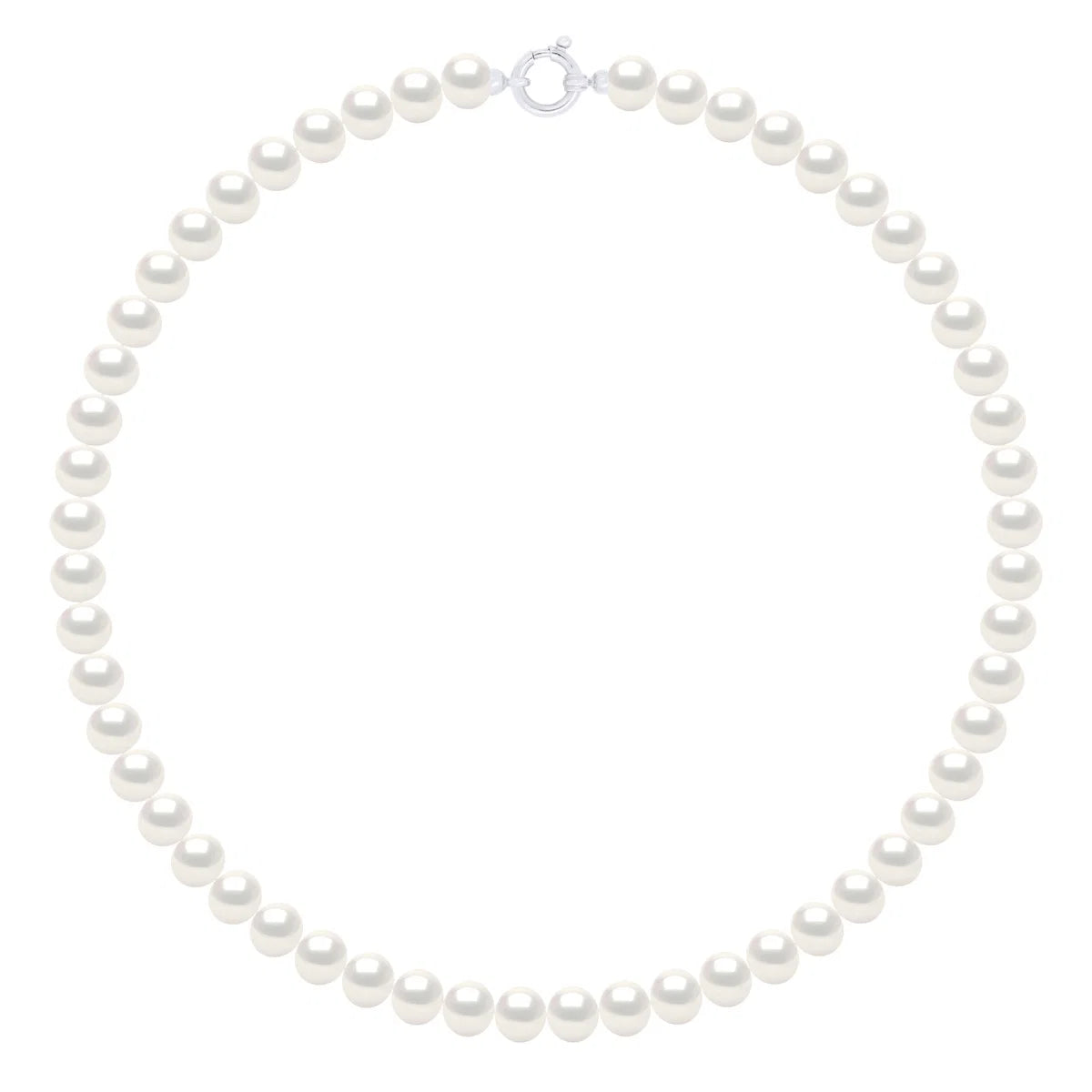 Necklace Prestige Semi-Round Freshwater Pearl White 8-9mm
