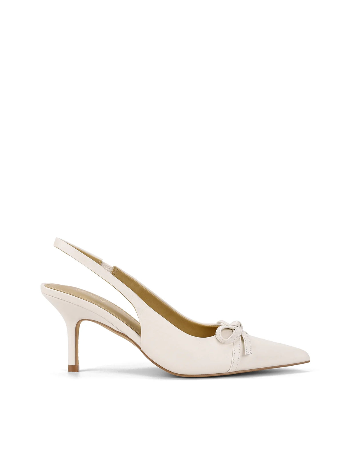 Siren Slingback Heels - Chalk Leather