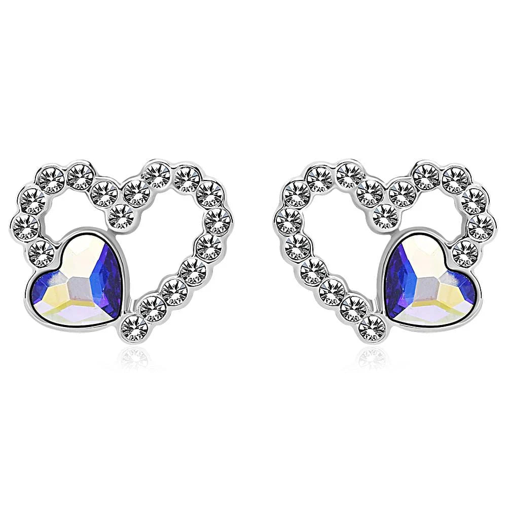 Krystal Couture Fancy Heart Earrings Embellished with SWAROVSKI Crystals