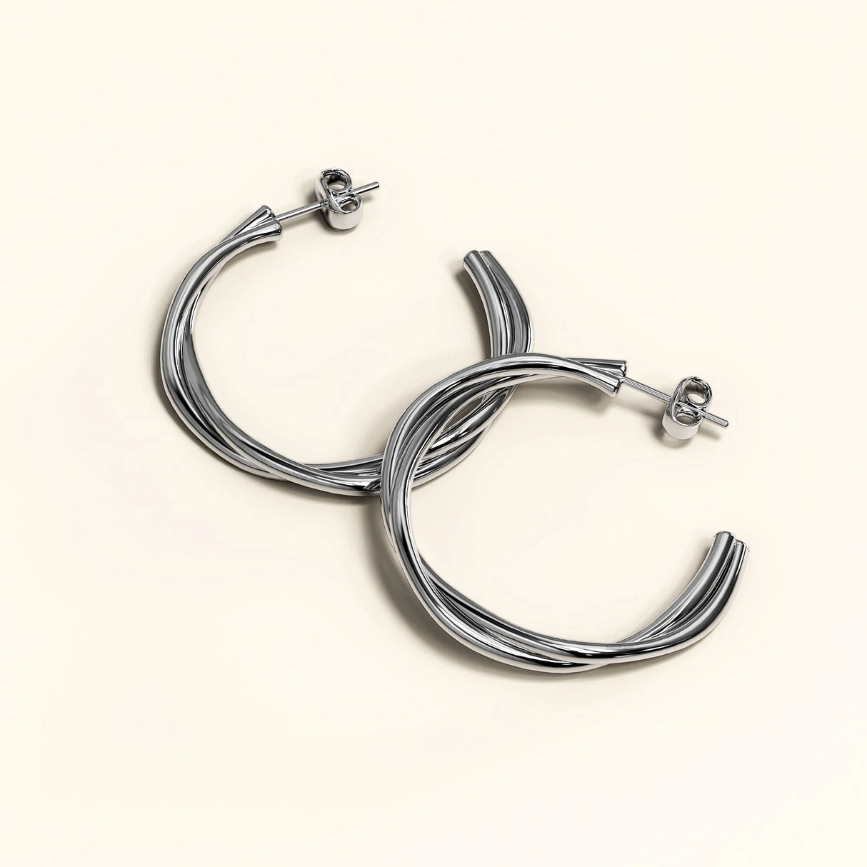 Bullion Gold Elsa White Gold Stud Earrings
