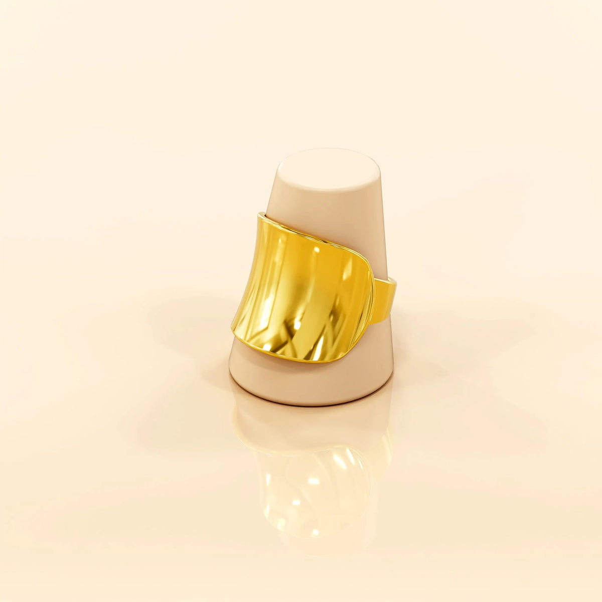 Bullion Gold Folded Ring in Gold