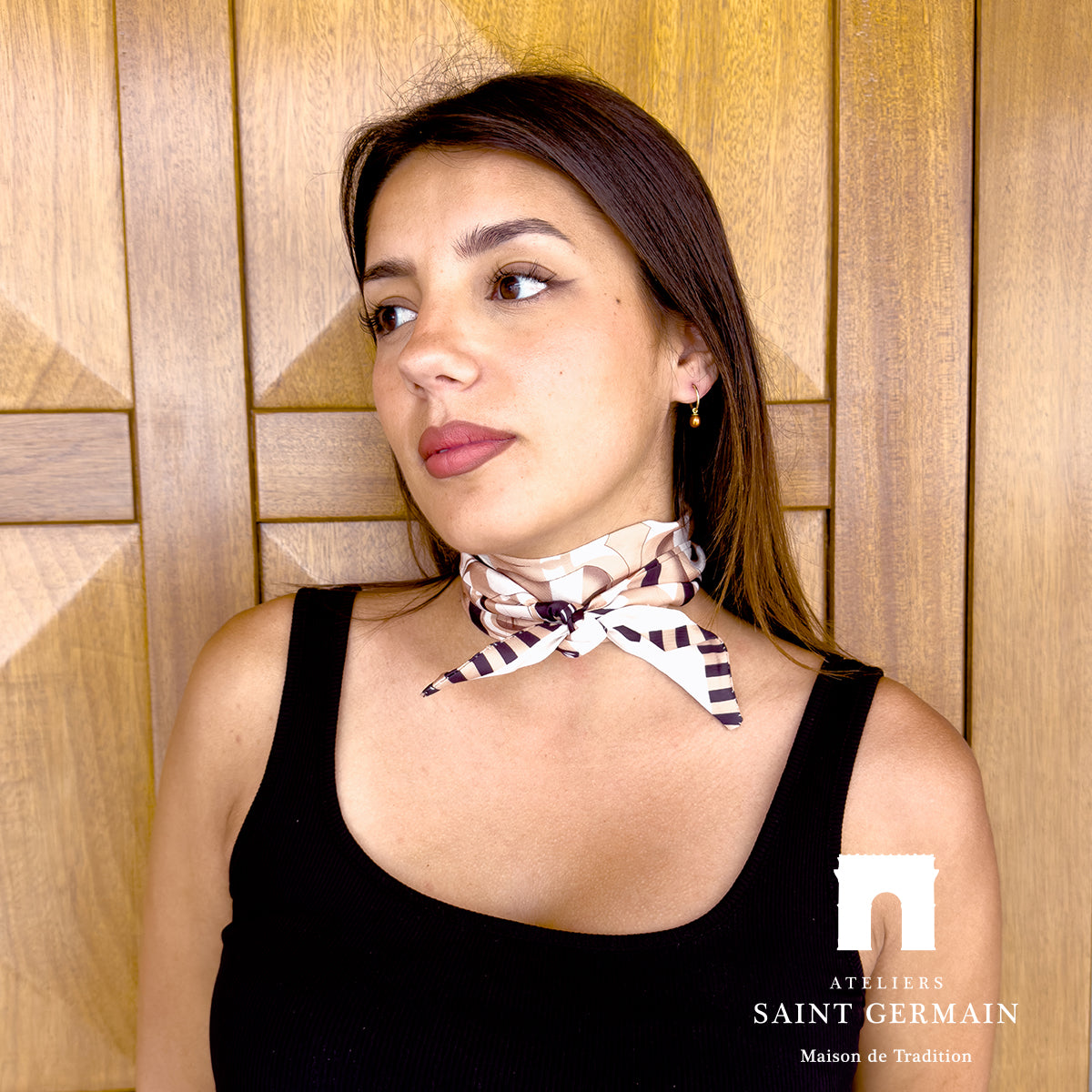 Brown Tie Scarf