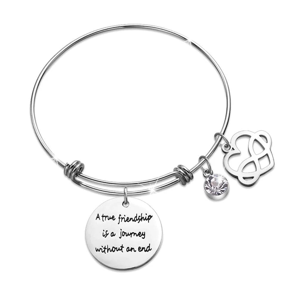 Bullion Gold A True Friendship Inscriptions Adjustable Bracelet