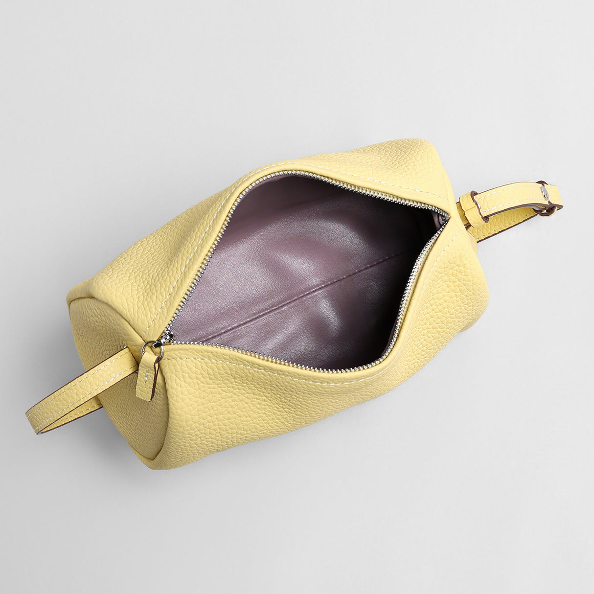 Premium Pebbled Calfskin Cylinder Bag - Yellow
