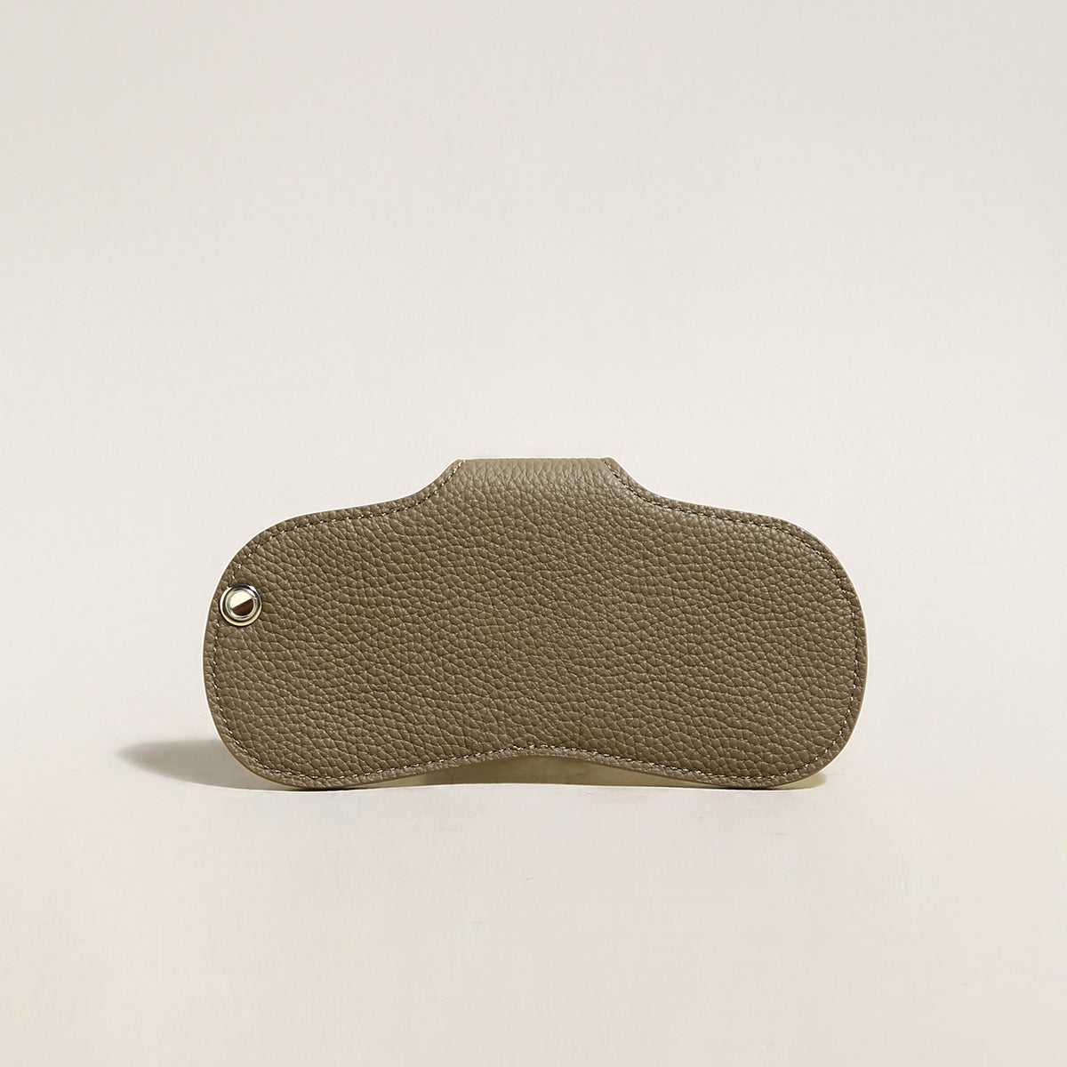 Leather Sunglasses Wrist Pouch - Taupe