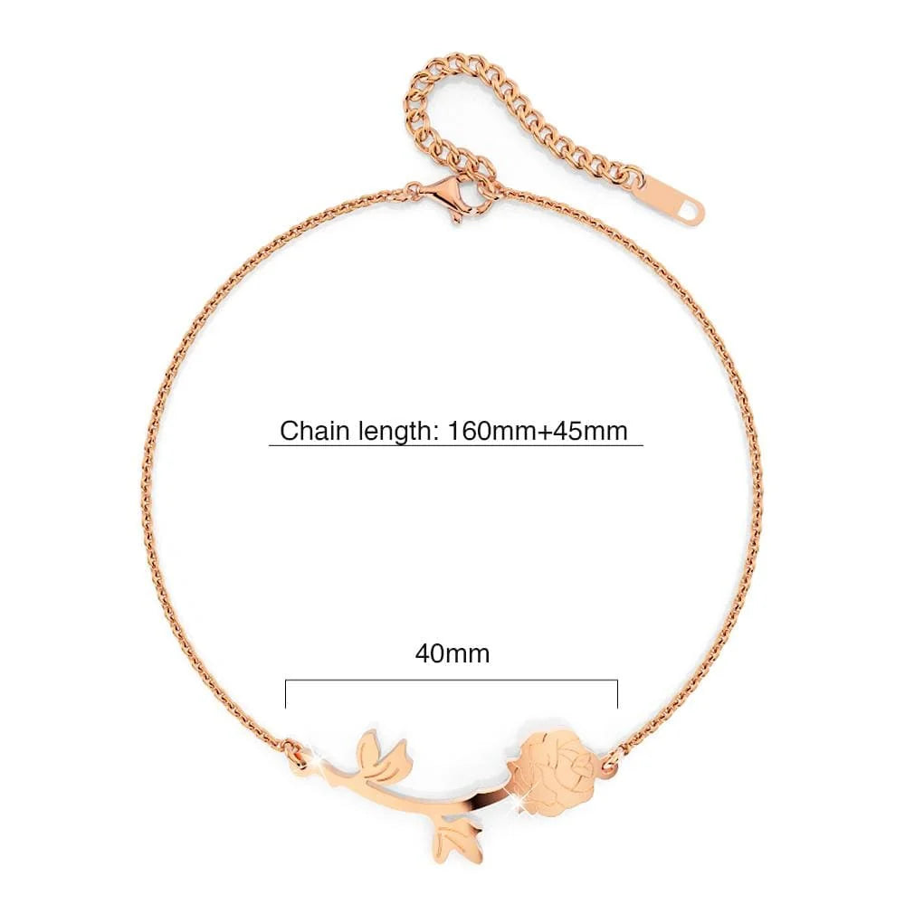 Bullion Gold One Piece Rose Bracelet in Rose Gold Layered Steel Jewellery