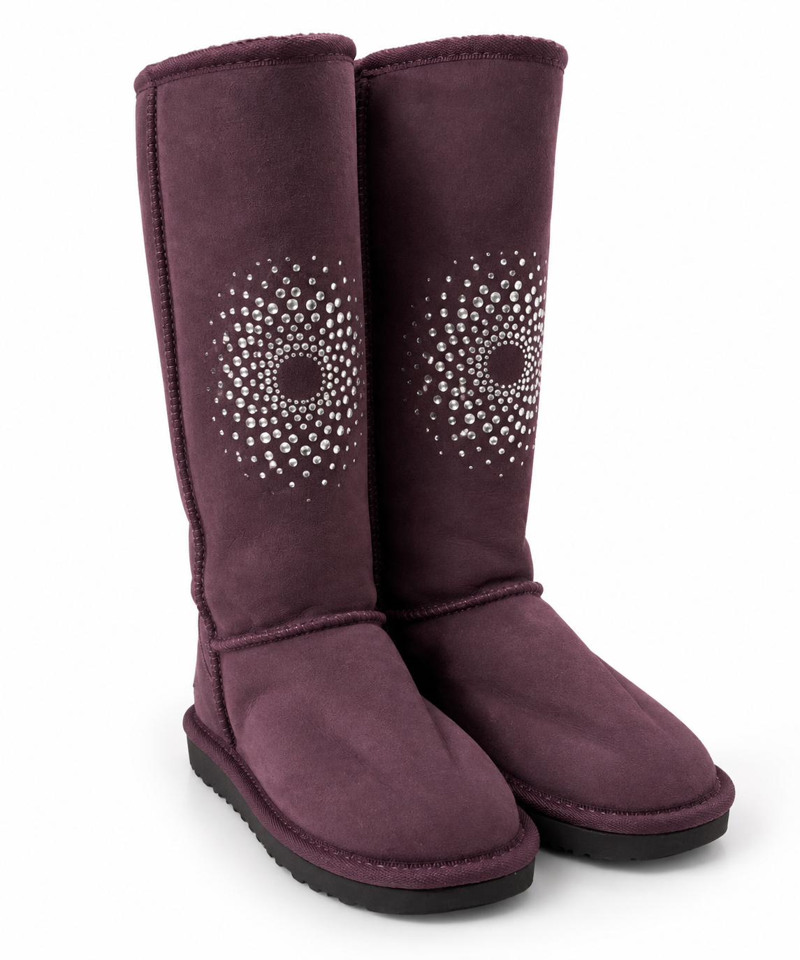 Australian Leather Ugg Long Crystal Sunburst - Purple - AU6