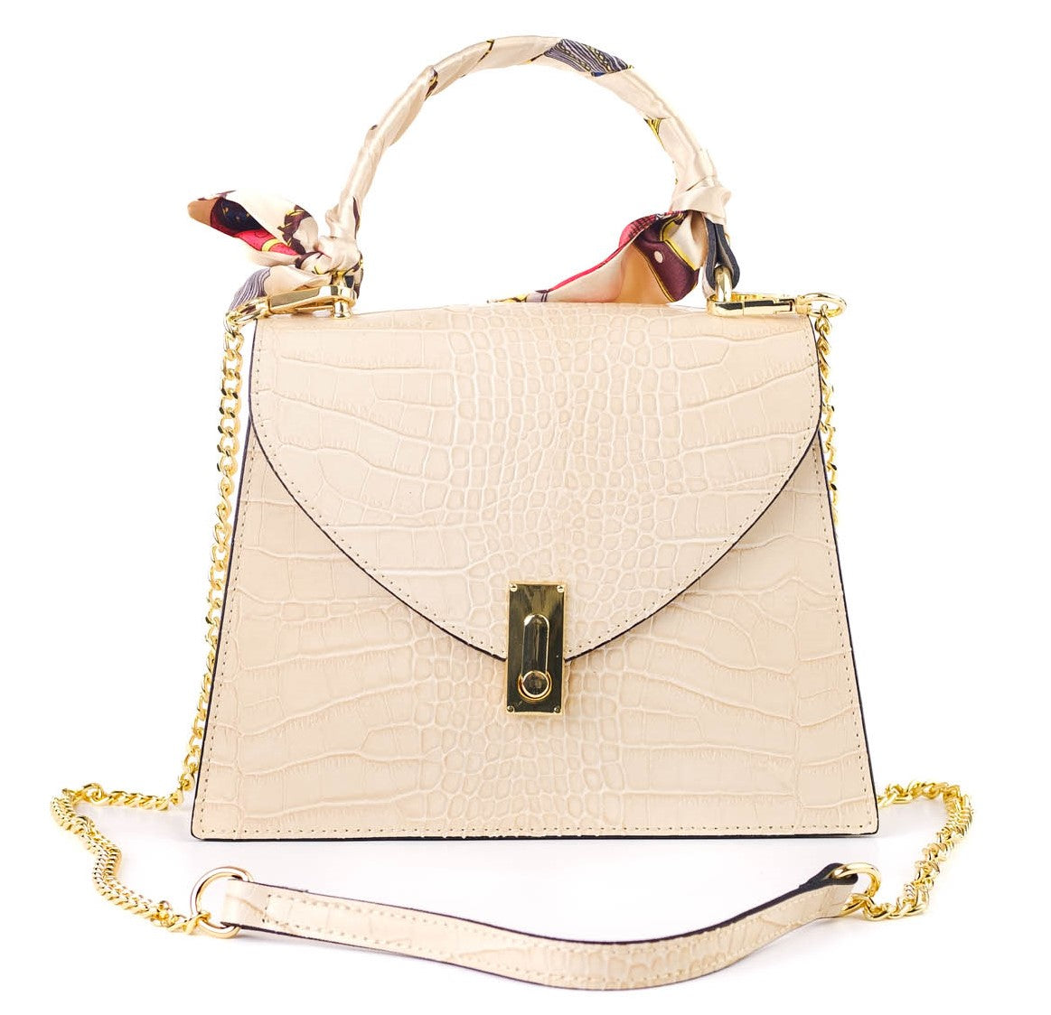 Bosccolo Handbag - Beige Croco