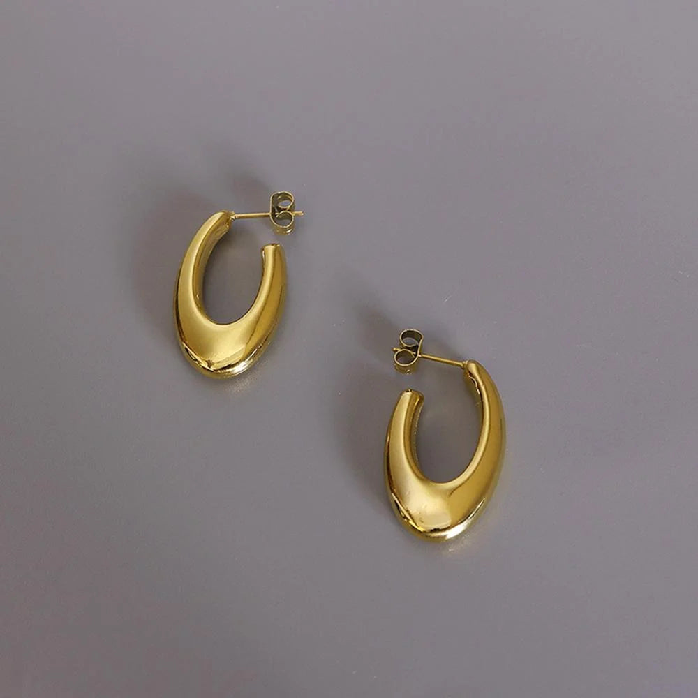 Bullion Gold Bright Gold Hoop Earrings