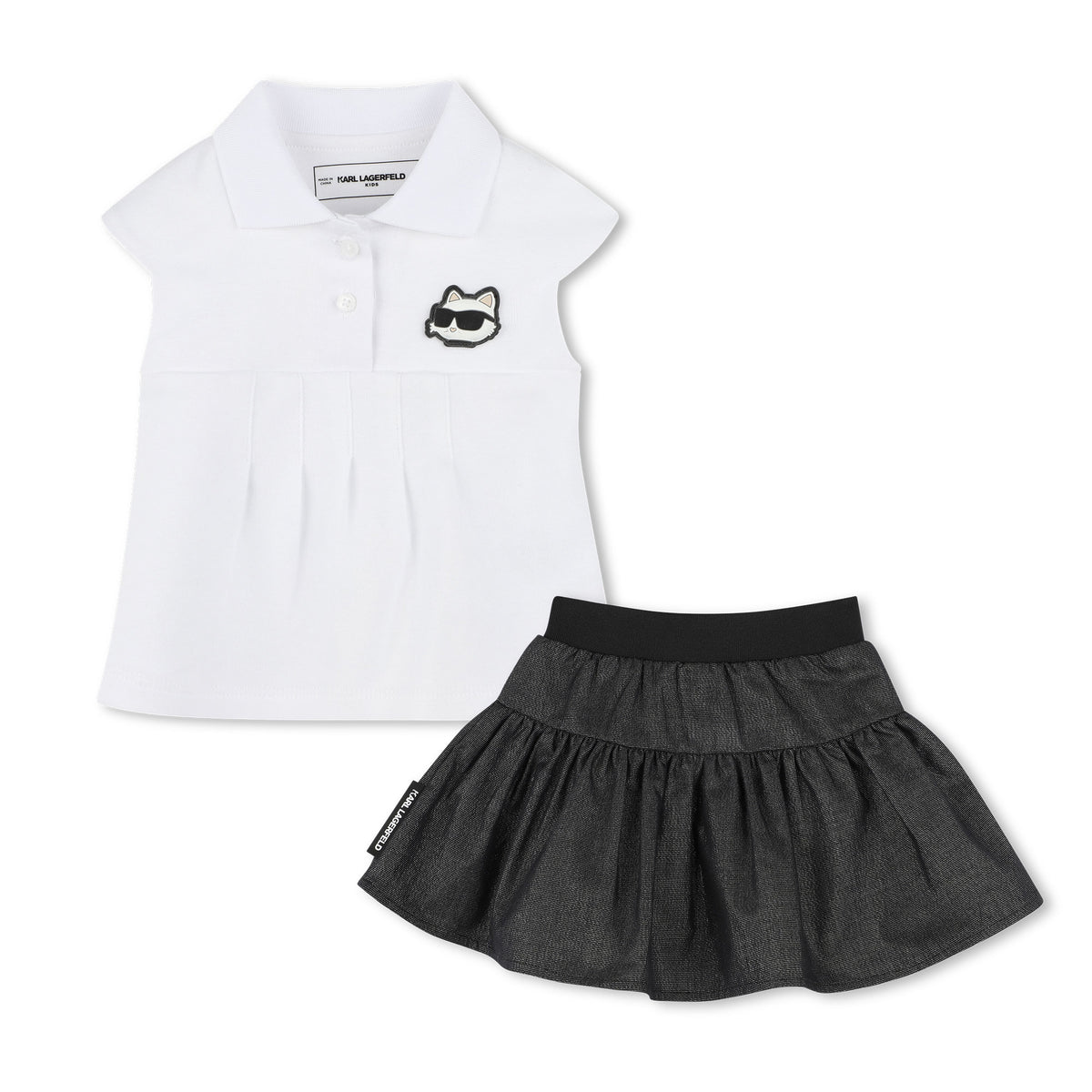 Karl Lagerfeld Girls So Cute D2 T-Shirt+Skirt Set - Blue