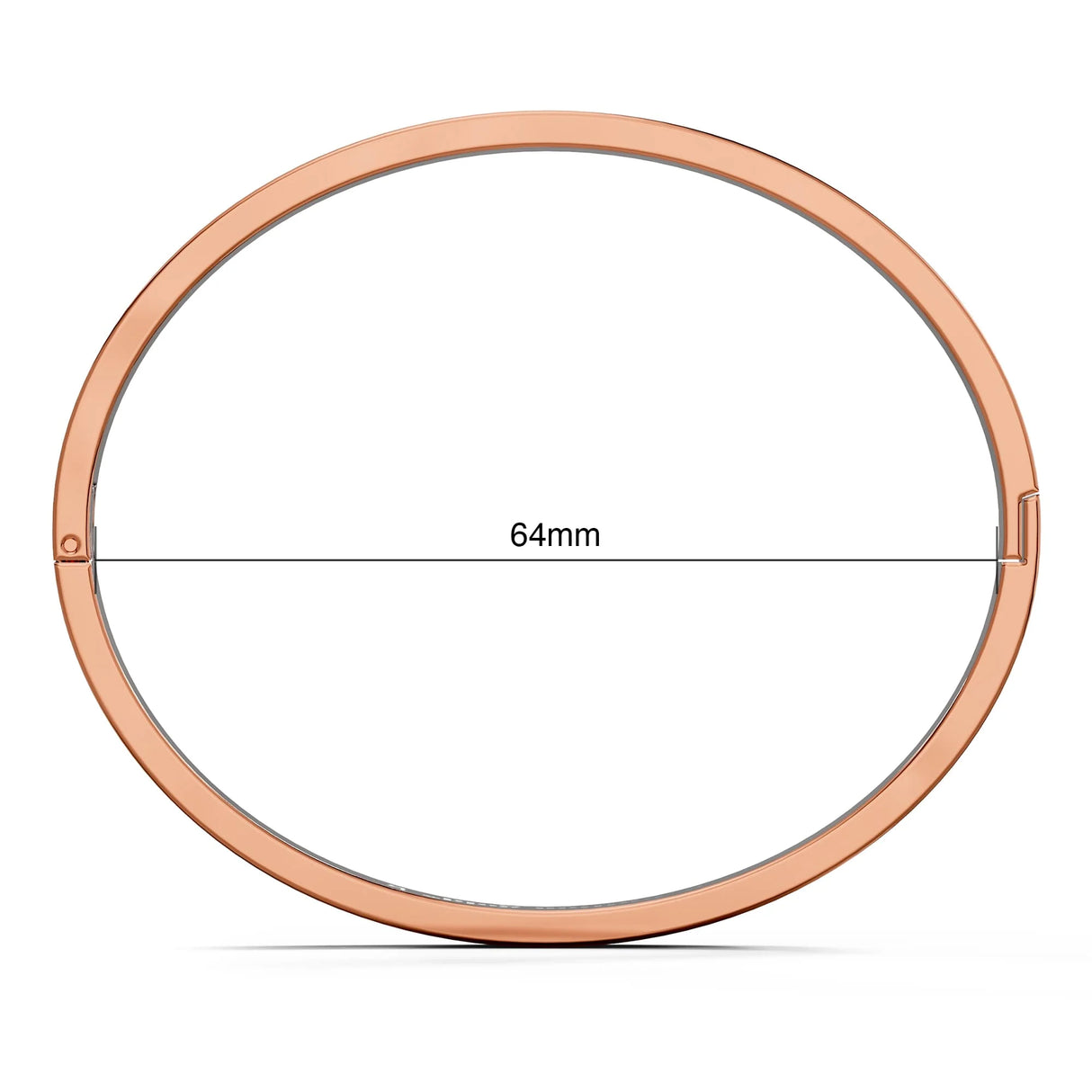 Bullion Gold Carrie Stainless Steel Bangle in Rose Gold - 64mm