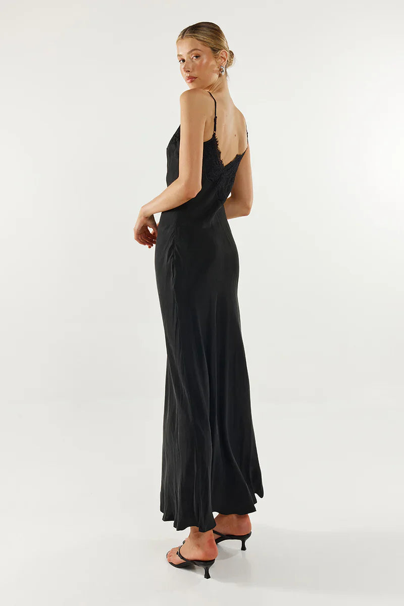Madison The Label Amari Slip Dress - Black