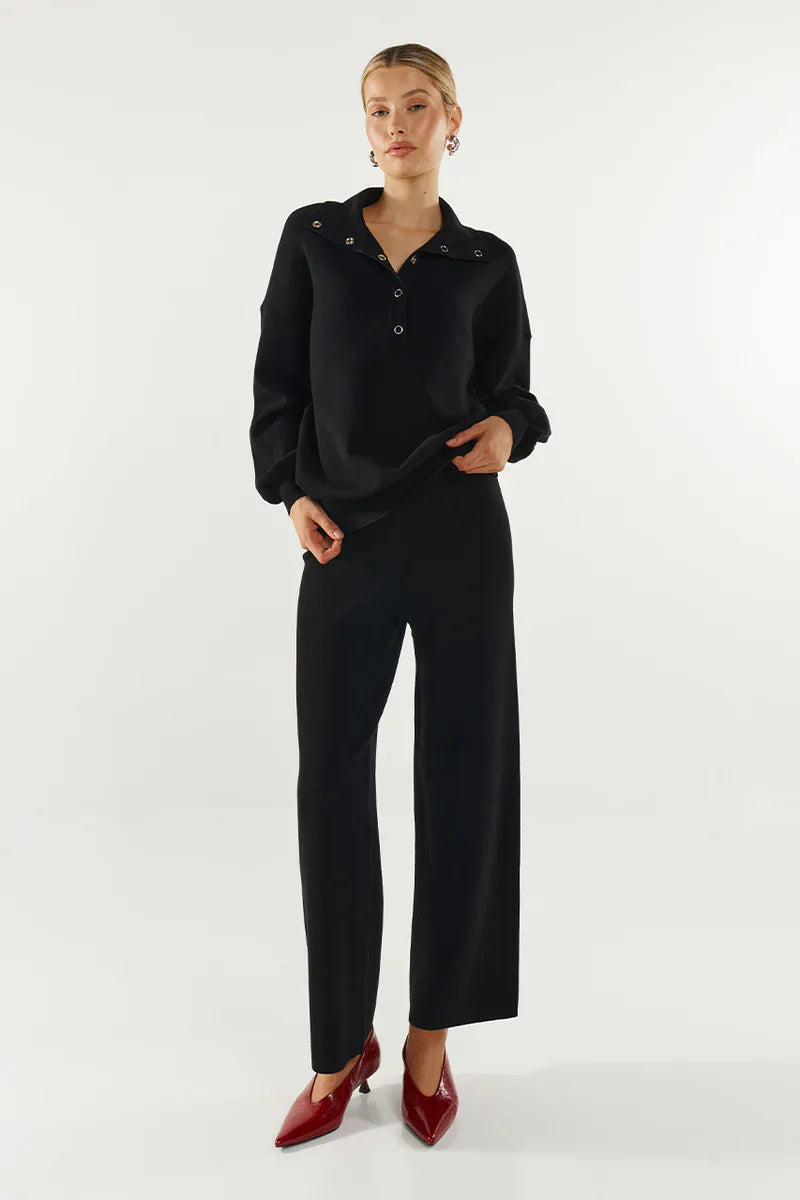 Madison The Label Anthea Knit Pants - Black