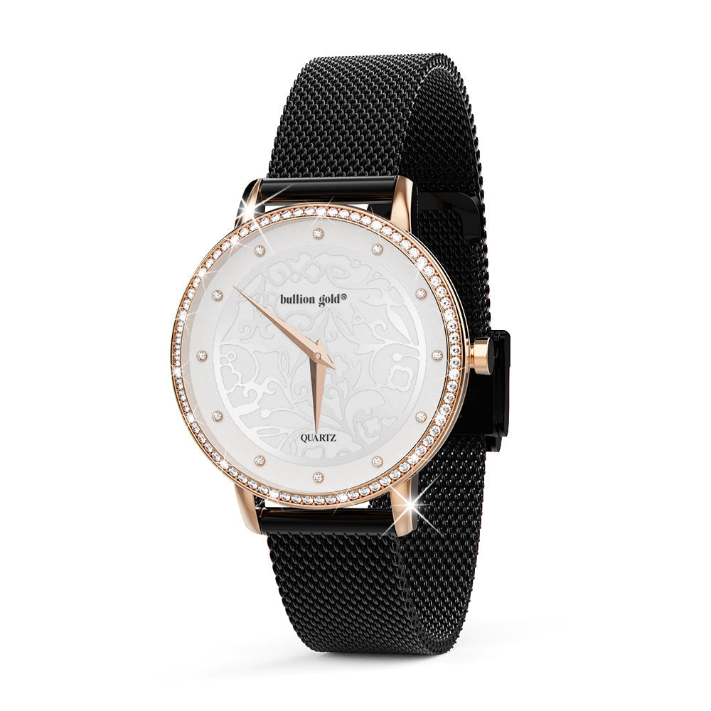 Bullion Gold Bullion Gold Elite Watch Embellished with Rhinestone