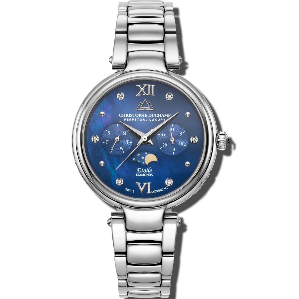 Christophe Duchamp Etoile - Blue Dial with Silver Stainless Steel Strap