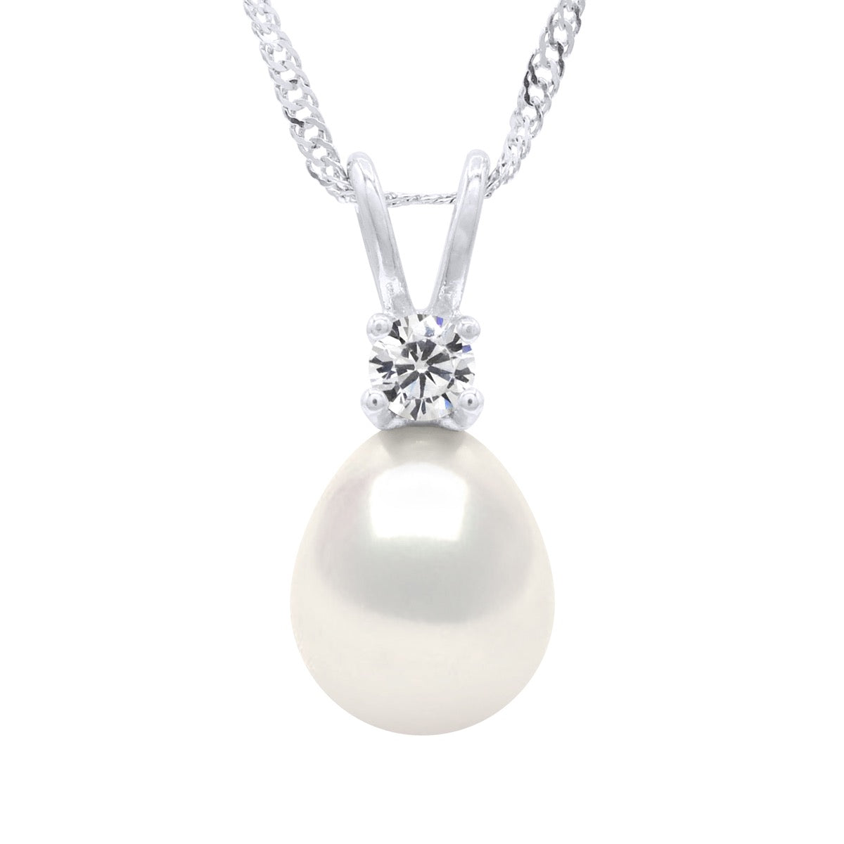 Necklace Adorned with A "V" Pendant - Longueur Collier 42 cm