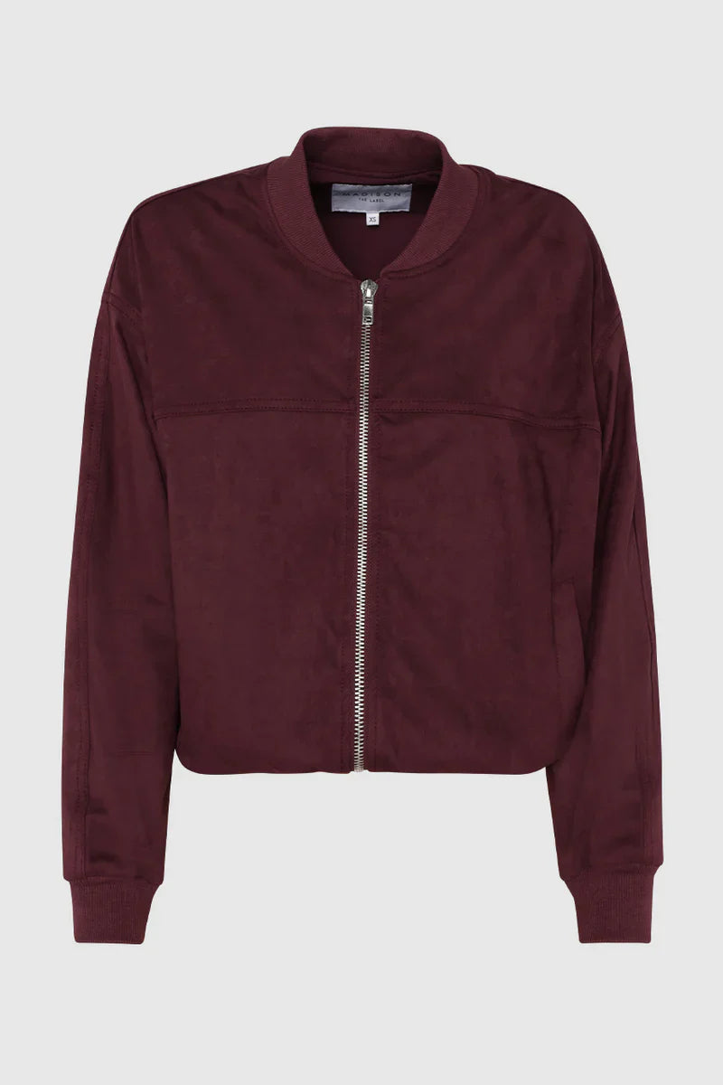 Madison The Label Deserae Jacket - Plum Suede